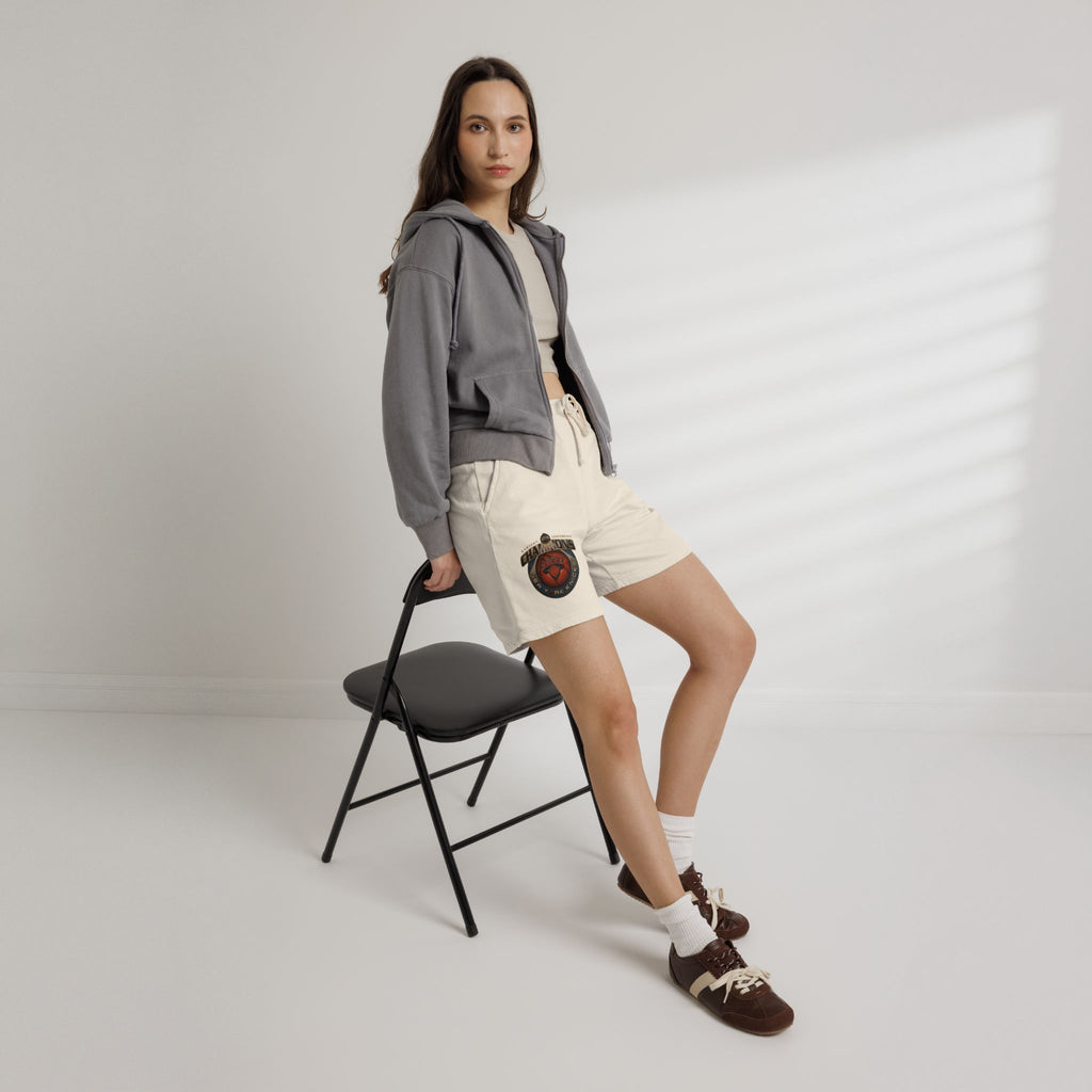 Champ-Heart Basketball Graphic Sweat Shorts — Athletic-Inspired Casual Shorts