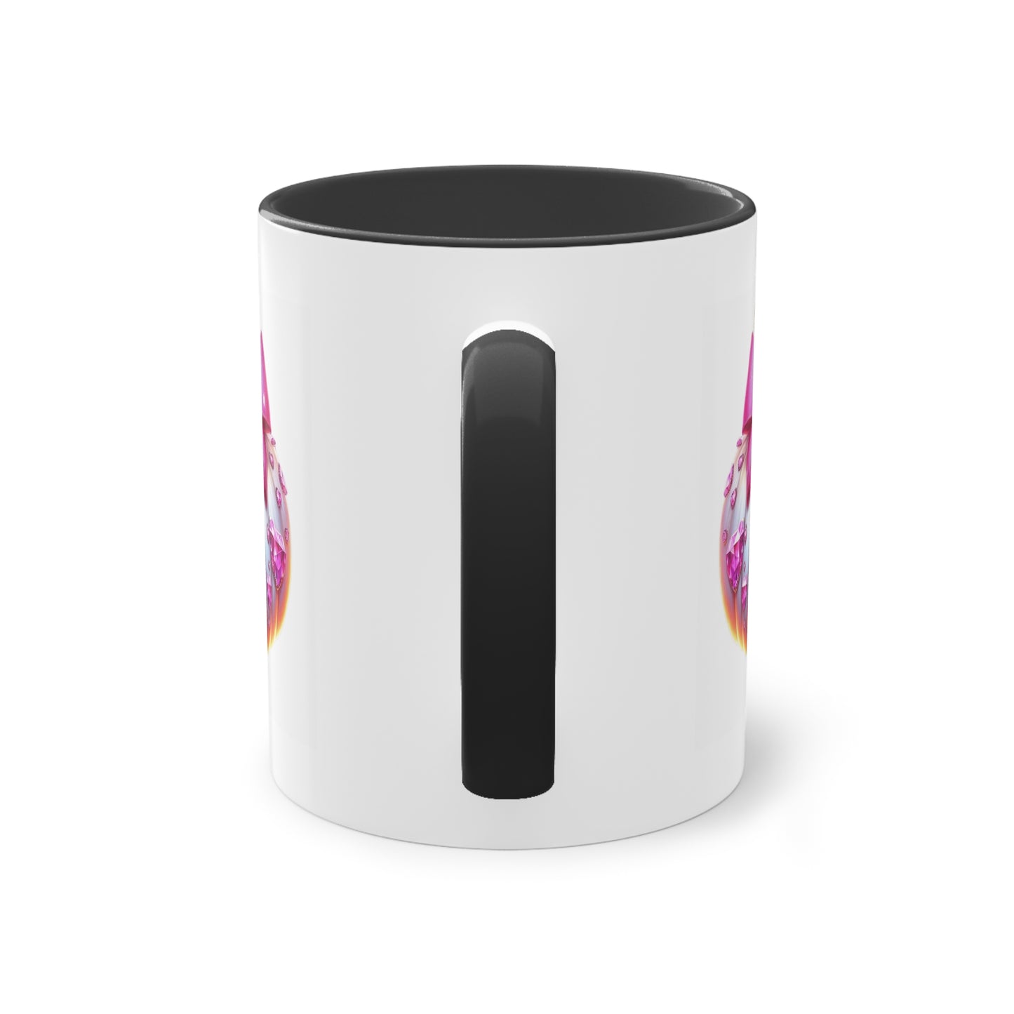 Vibrant Two-Tone Coffee Mug with Floral Design - Perfect Gift for Nature Lovers
