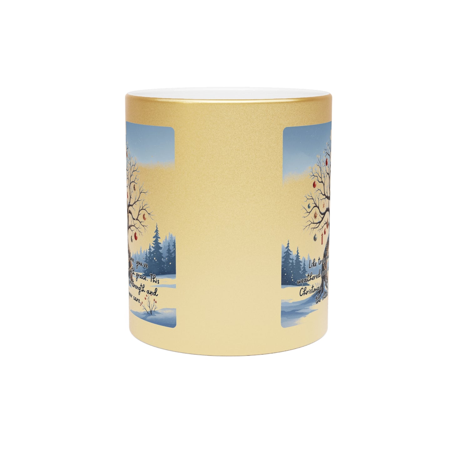 Holiday Mugs Christmas Gift Ideas Hot Cocoa & Coffee Cup Designs Inspirational Winter Tree Metallic Mug