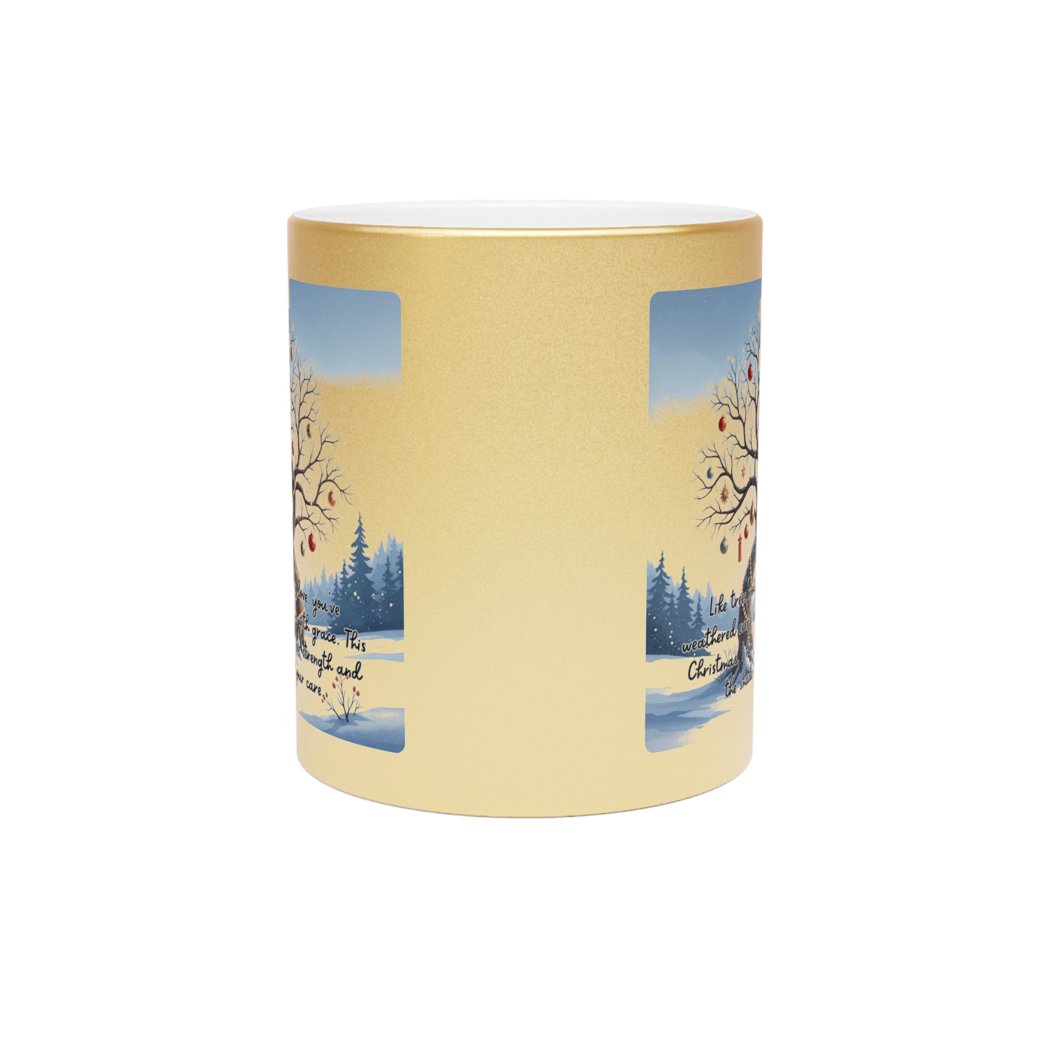 Holiday Mugs Christmas Gift Ideas Hot Cocoa & Coffee Cup Designs Inspirational Winter Tree Metallic Mug