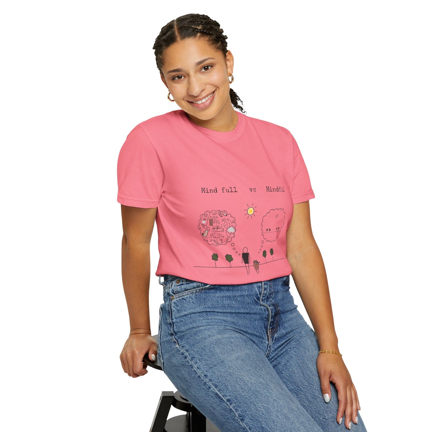 Let your outfit reflect your inner peace. Mindful Living T-Shirt Unisex Tee for Mindfulness, Self-Care, Gift for Yogis, Relaxed Vibe,