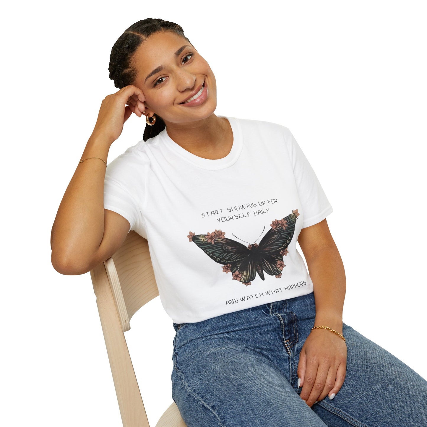 Wear Your Peace. Inspirational Butterfly T-Shirt, Motivational Gift, Unisex Tee, Nature Lover Shirt, Self-Care Apparel, Birthday Gift Idea