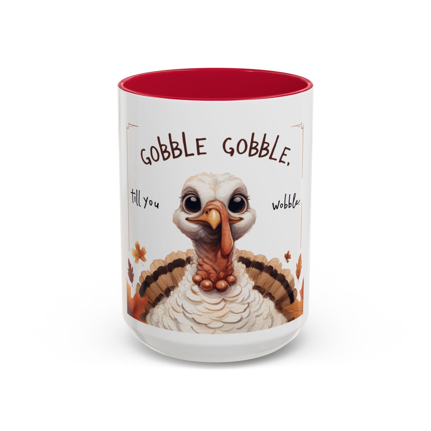 Mix cozy, aesthetic, and autumn-inspired sayings 🍁 Whimsical Thanksgiving Mug - Gobble Gobble Design