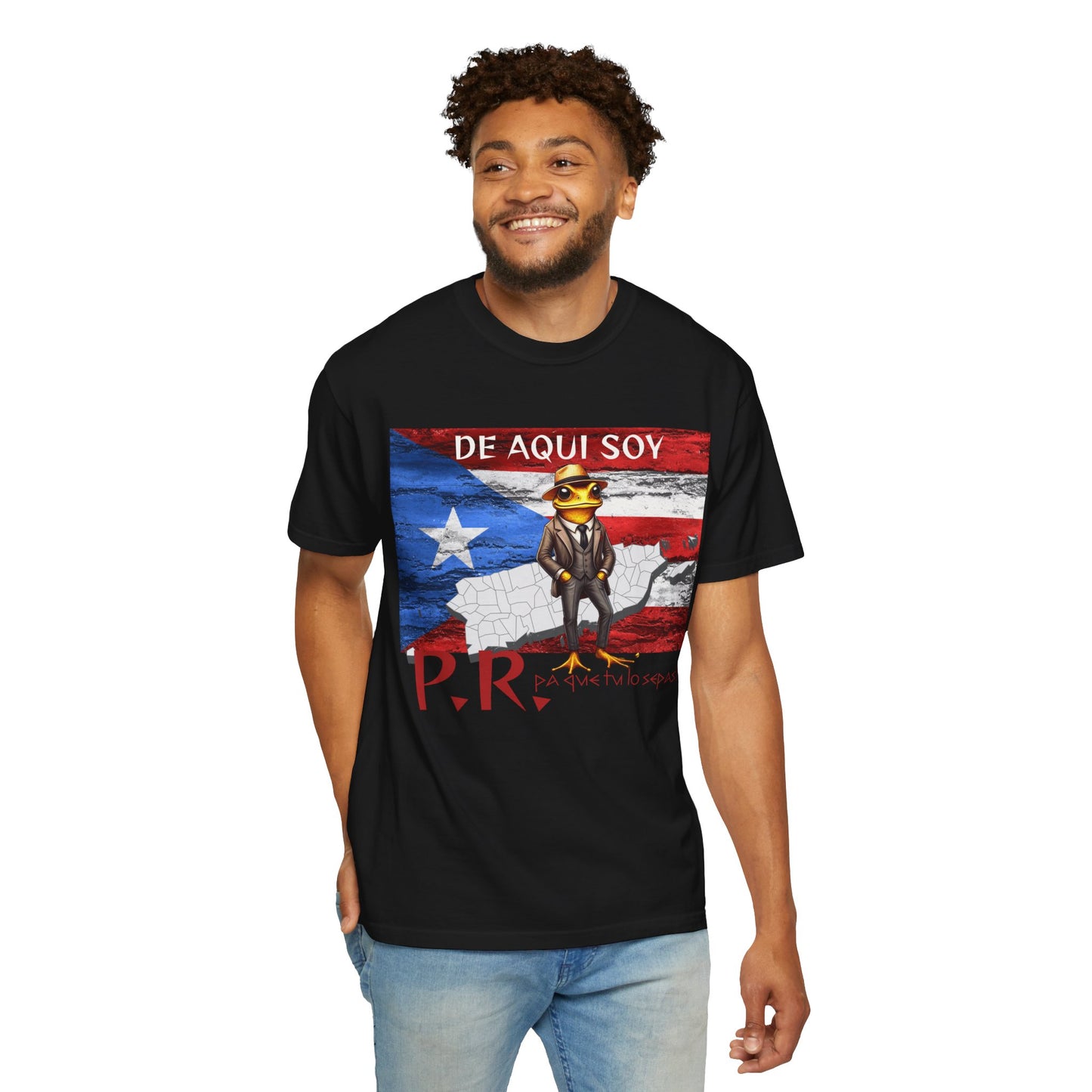 Puerto Rican Pride T-Shirt, Fun Casual Wear, Unisex Garment-Dyed Tee, Perfect for Celebrations, Cultural Identity Shirt