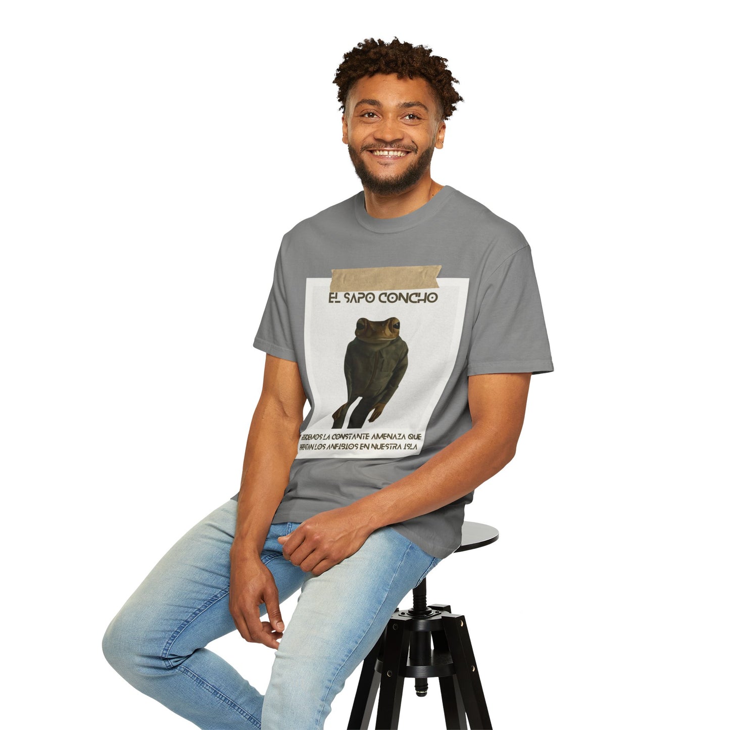 Puerto Rico in Every Stitch Frog Graphic Tee,Summer Vibes, Unique Gift for Nature Lovers