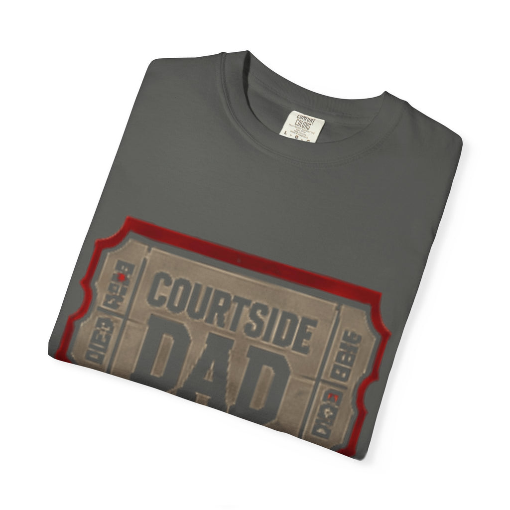 Courtside Dad T-Shirt — Vintage Ticket-Style Basketball Dad Tee