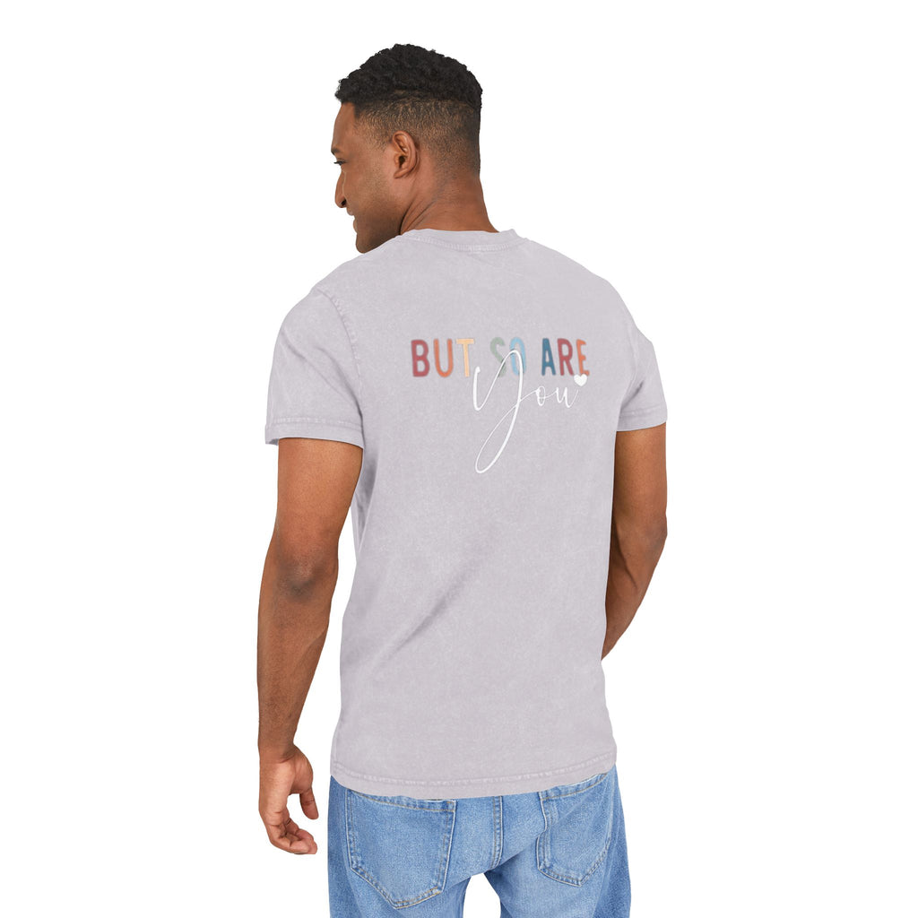Acid Wash Tee  "Life Is Tough" Inspirational Retro Graphic T-Shirt
