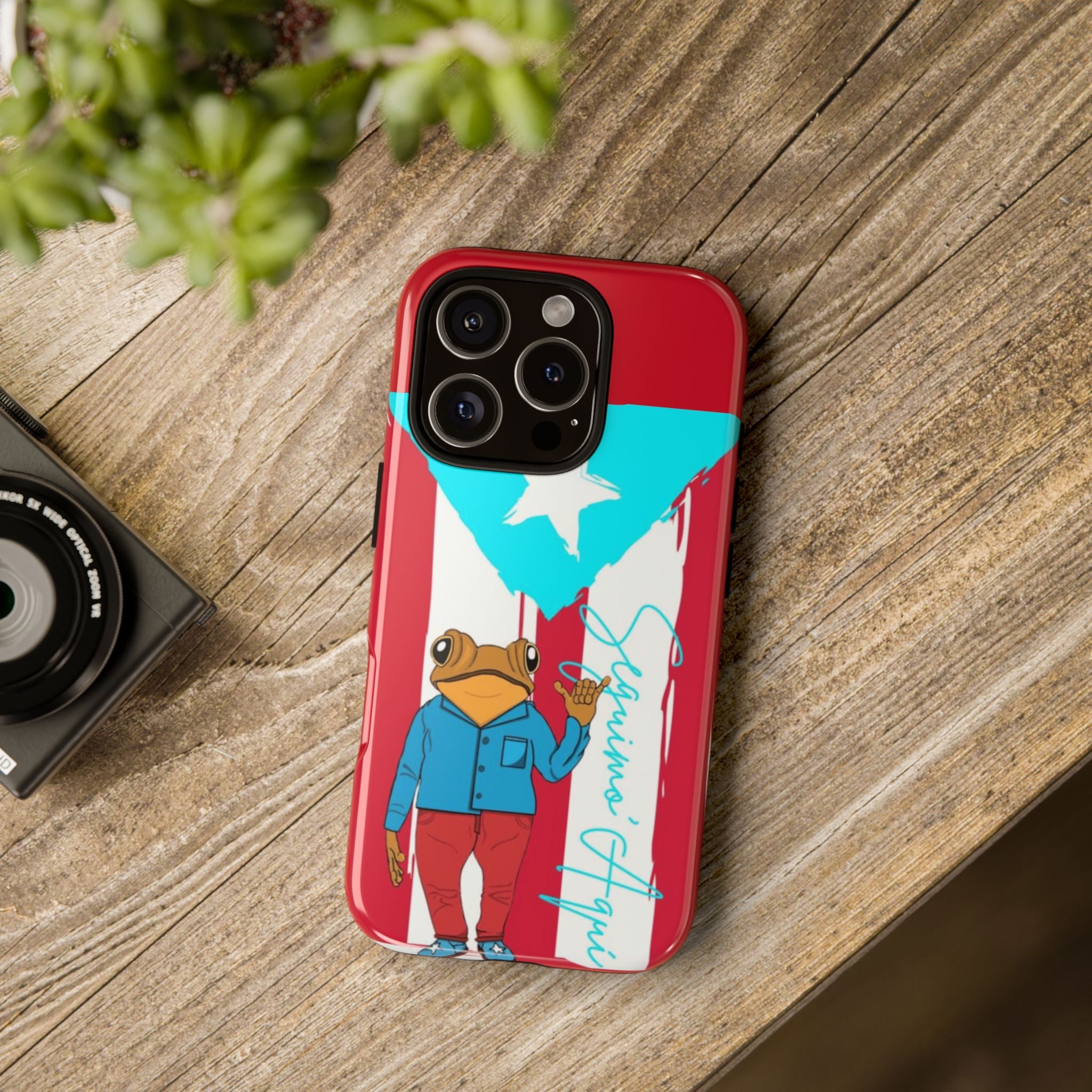 Puerto Rican Flag Frog Design ("Señorita Hops")Phone Case Isla del Encanto Phone Case – Puerto Rican Style