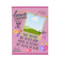 Friends Forever Velveteen Plush Blanket – "True Friends Are Never Apart" Cozy Keepsake for Besties