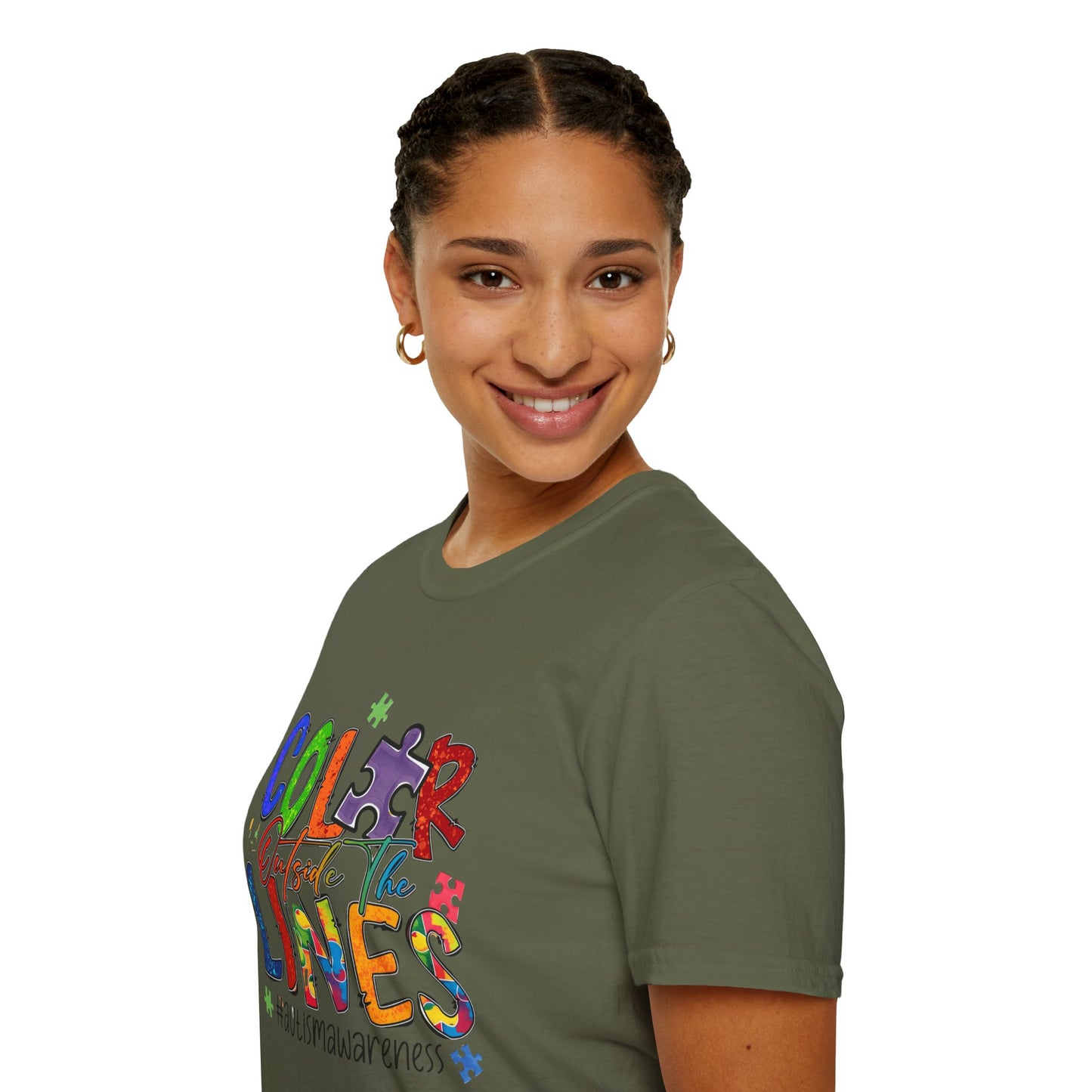 Color Outside the Lines Unisex T-Shirt for Autism Awareness