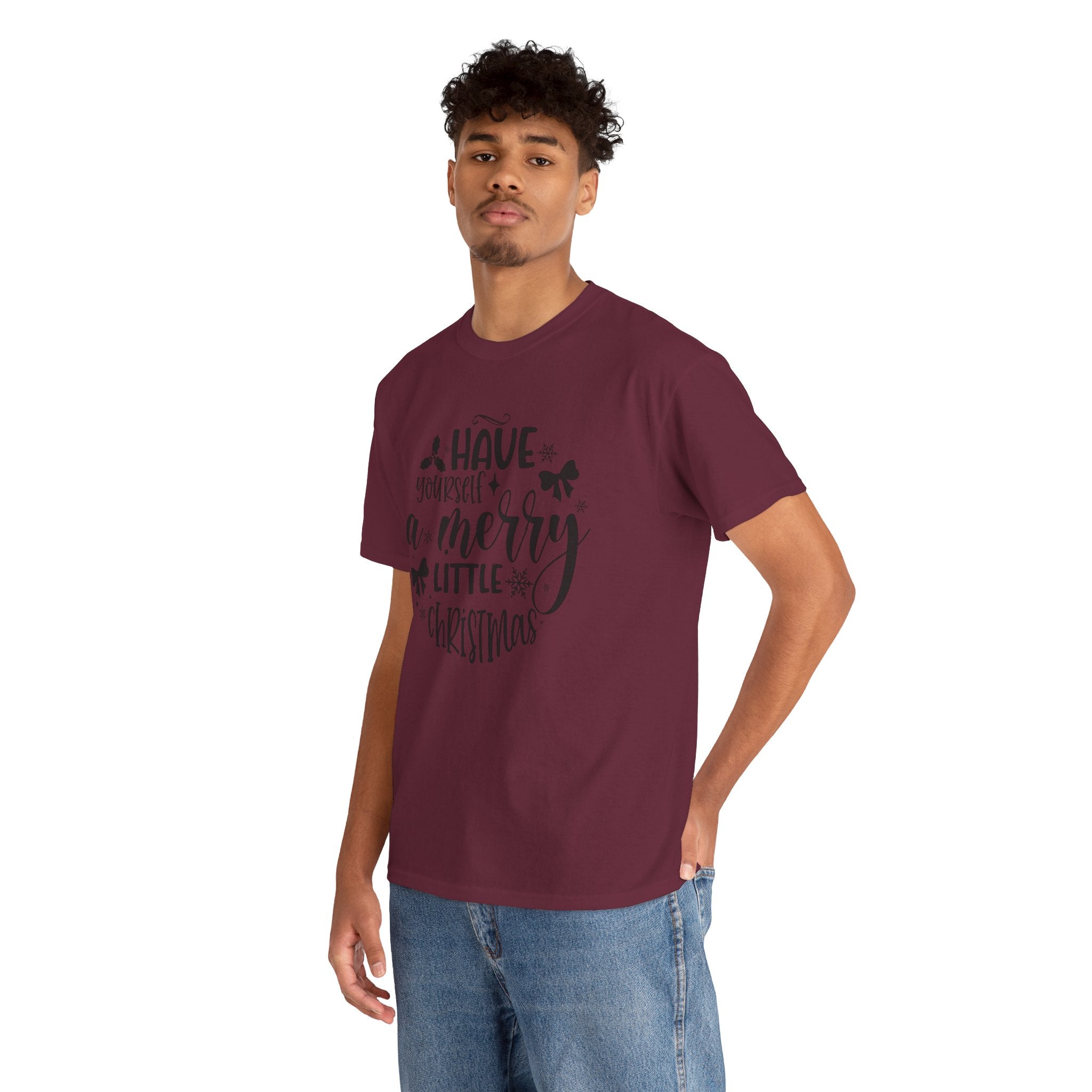 Merry Christmas Cotton Tee Holiday Graphic Tees & Cozy Festive Wear
