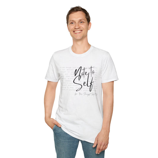 Note to Self T‑Shirt  Minimal Script Inspirational Tee