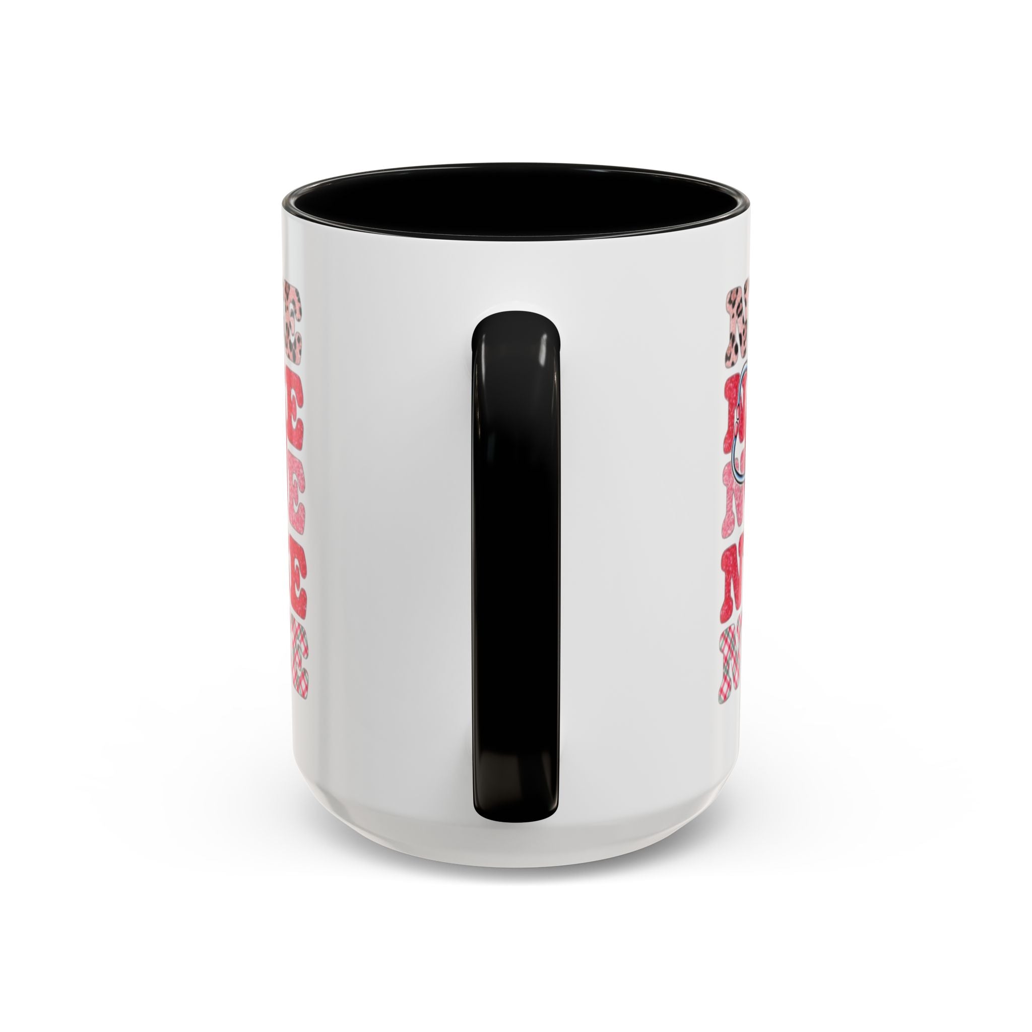 Nurse Stethoscope Bow Accent Coffee Mug — Cute Leopard & Plaid Healthcare Gift (11/15oz) Medical Christmas Mug