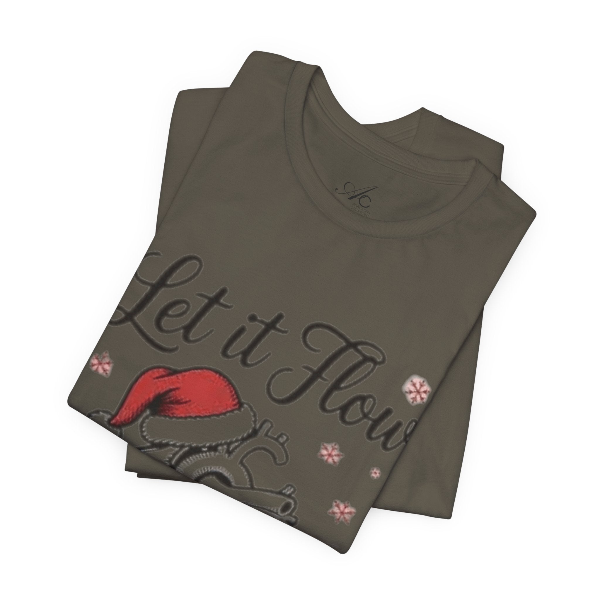 Let It Flow Heart Tee  Christmas Anatomical Heart Shirt