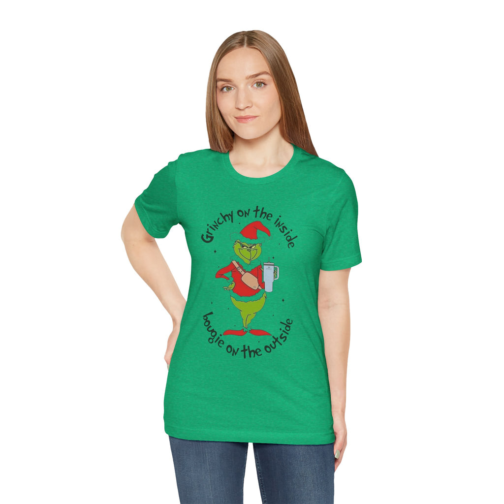 Grinch-Inspired Holiday Tee: 'Grinchy on the Inside, Boogie on the Outside'