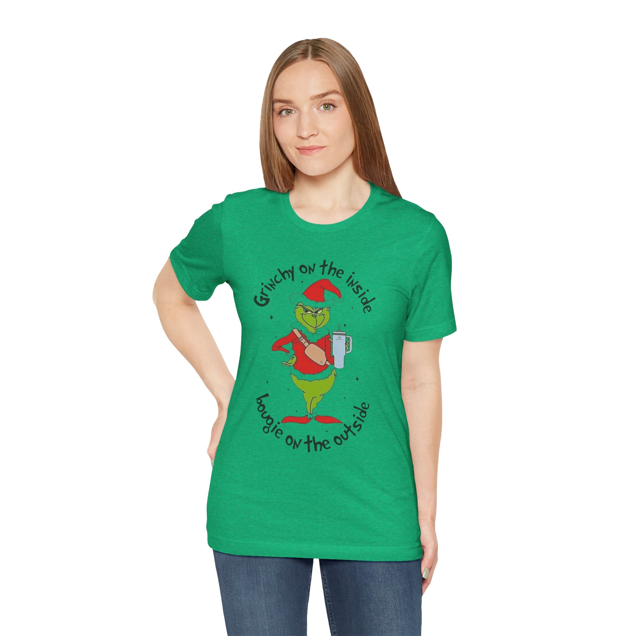 Grinch-Inspired Holiday Tee: 'Grinchy on the Inside, Boogie on the Outside'
