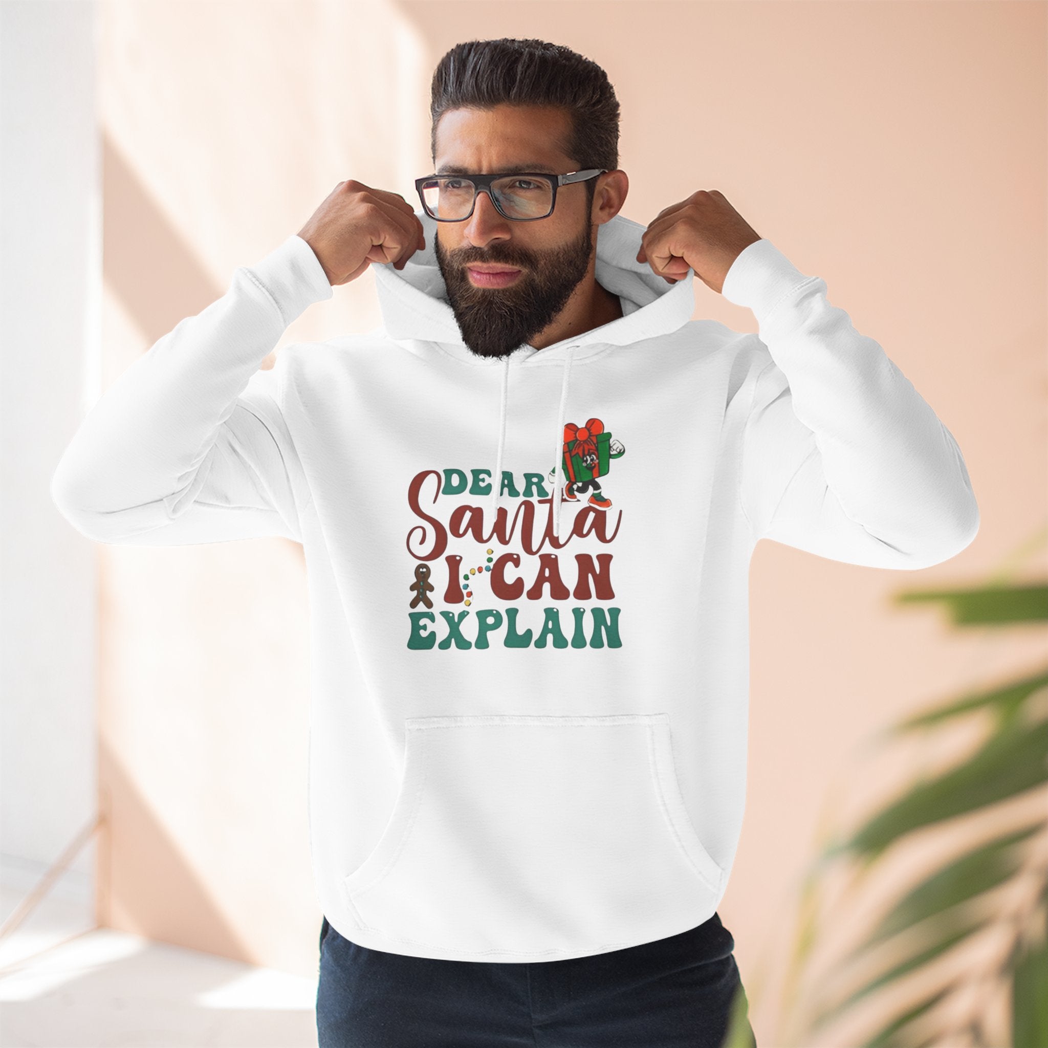 Christmas Hoodie “Dear Santa I Can Explain” Funny Holiday Pullover Christmas T-Shirts and Sweatshirts Collection
