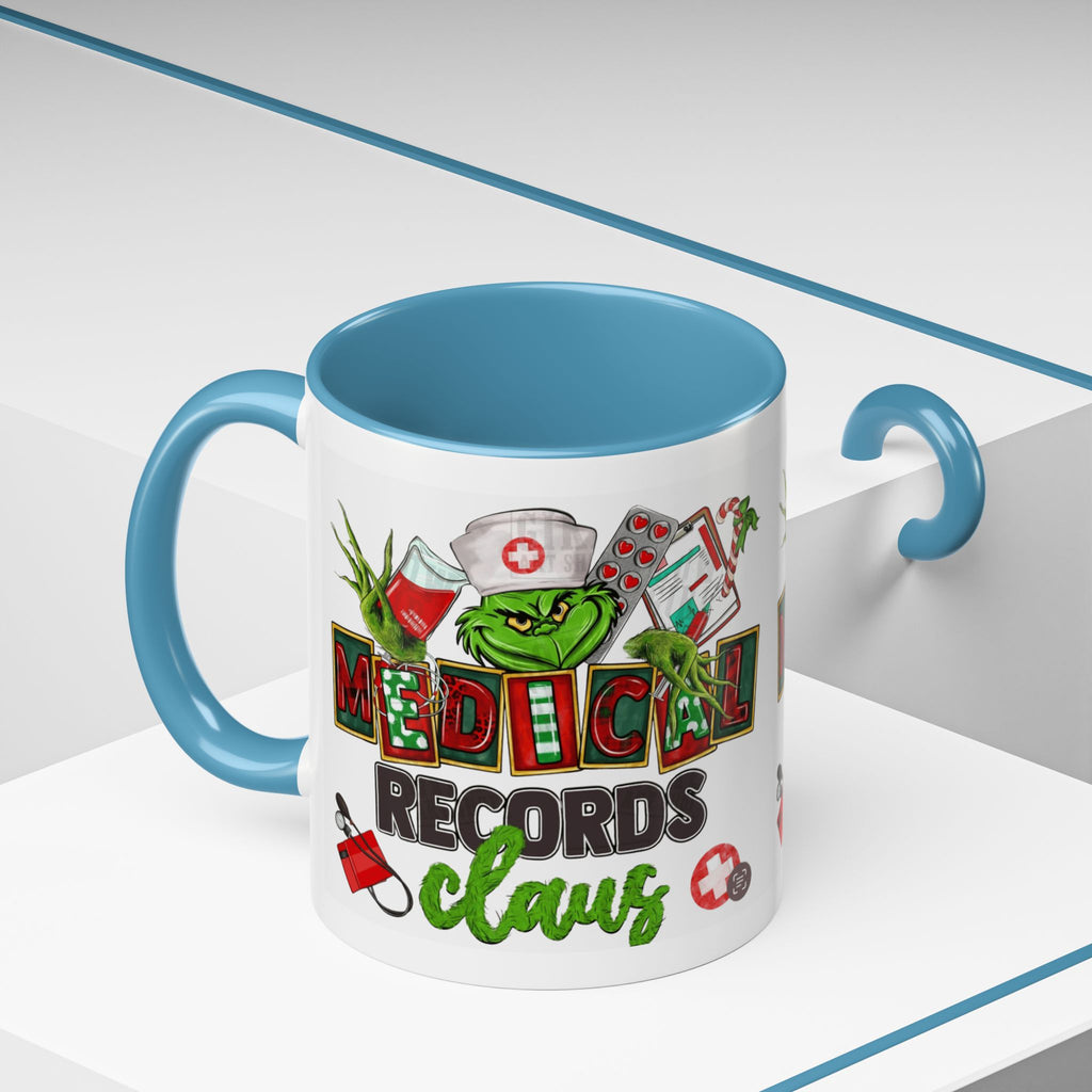Medical Records Claus Coffee Mug — Funny Holiday Nurse & Medical Staff Gift (11/15oz) Medical Christmas Mug,