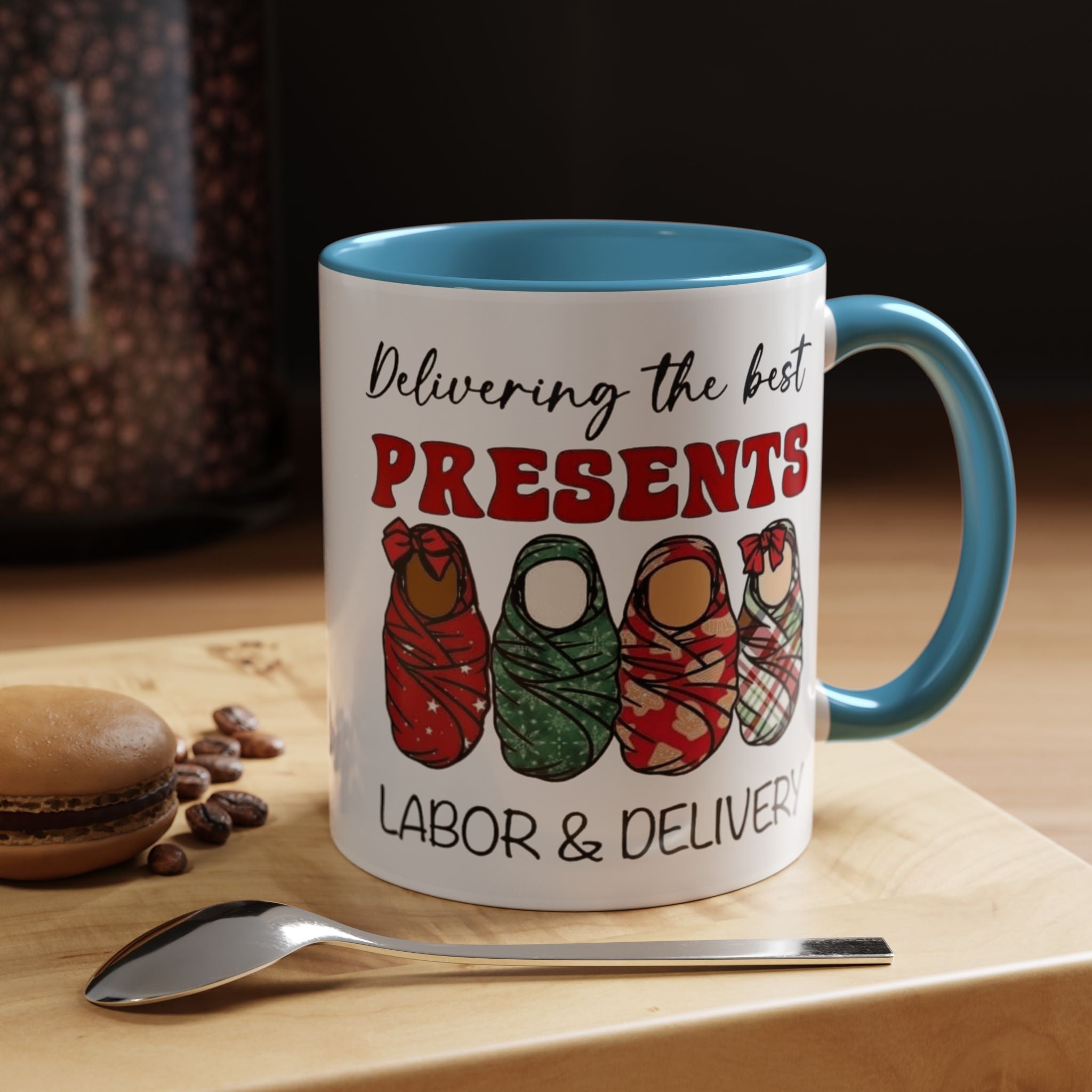 Christmas Presents Delivery Coffee Mug — "Delivering the Best Presents" Accent Mug Medical Christmas Mug,