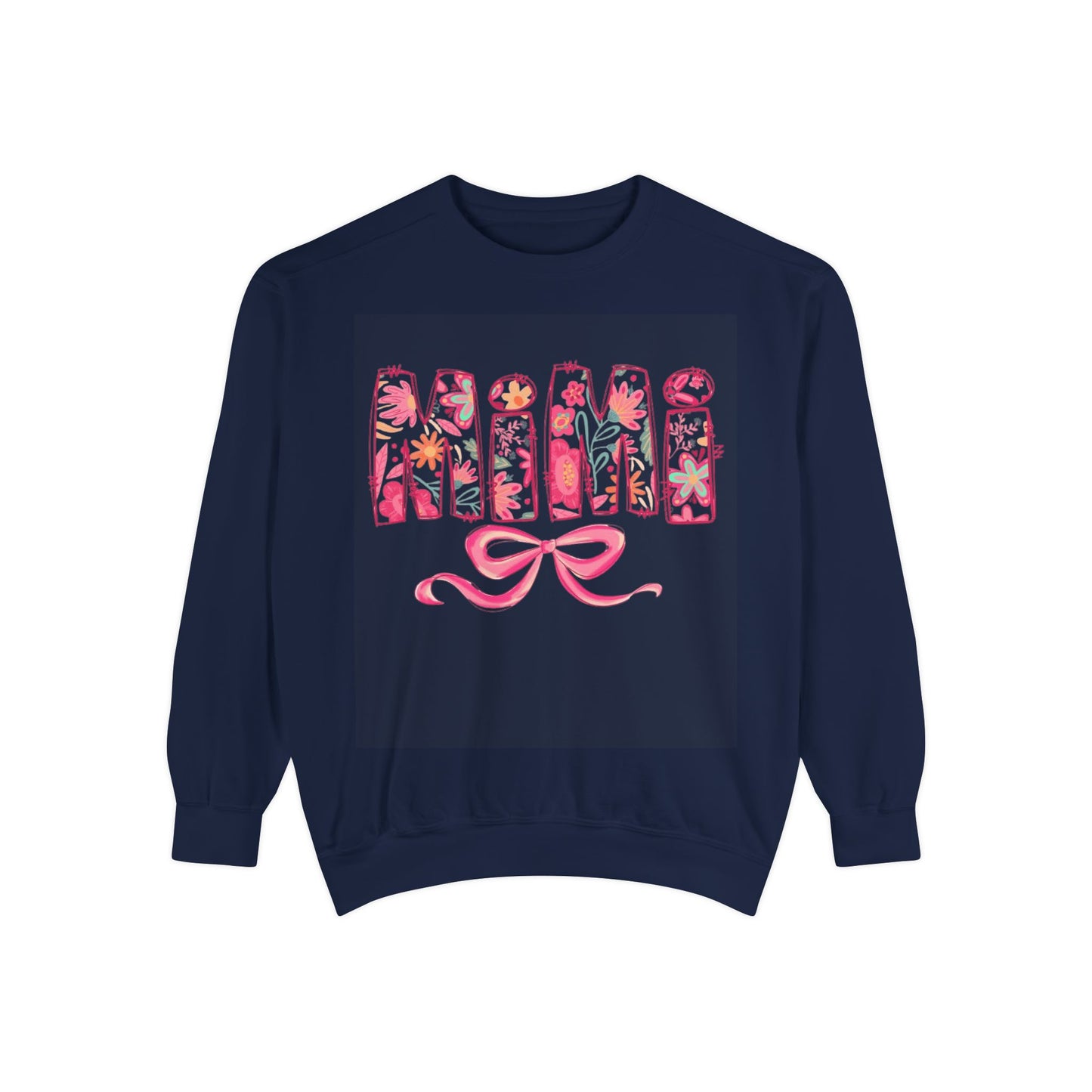 Mama Floral Sweatshirt  Pink Floral 'MAMA' Design with Bow