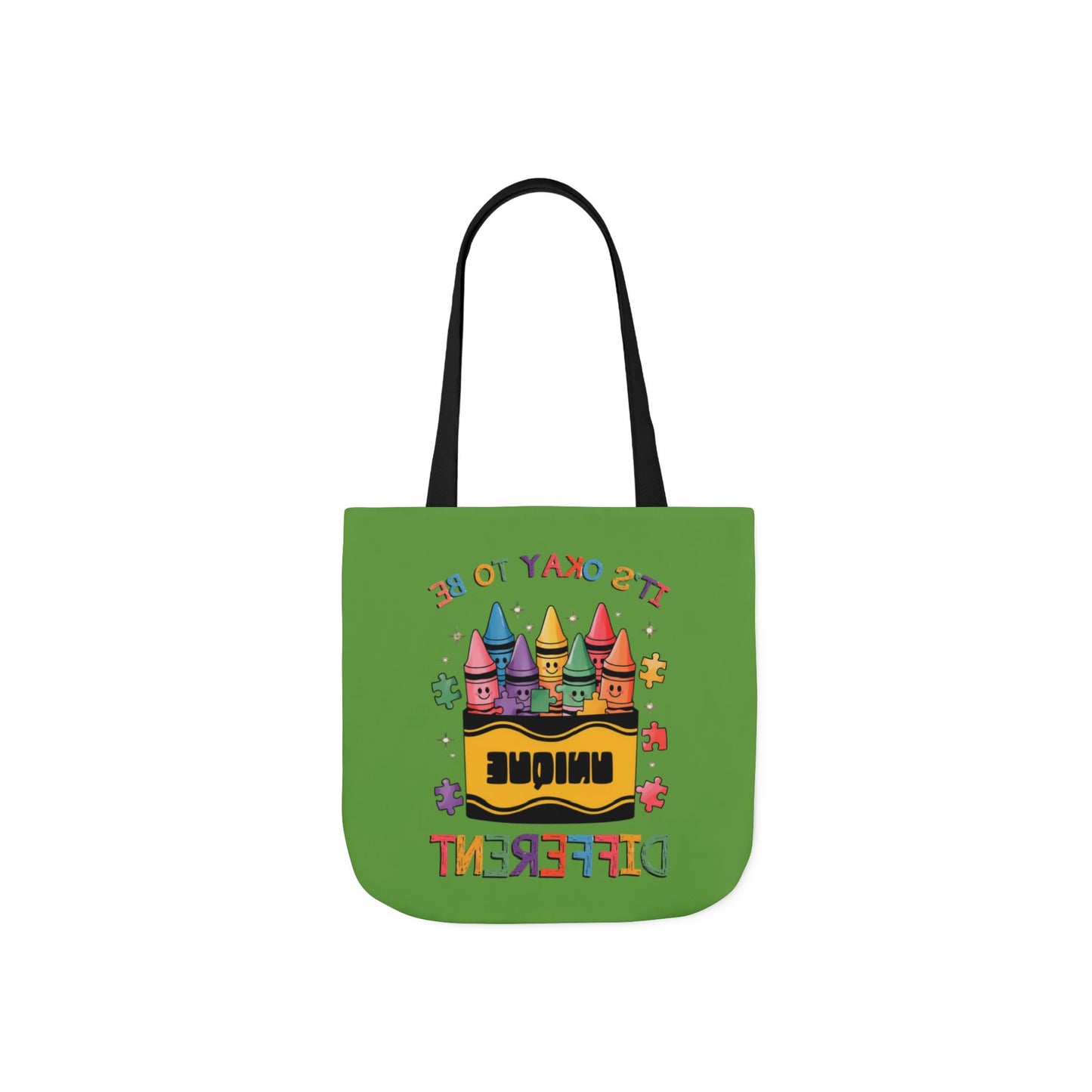 Autism Awareness & Pride Collection Unique Canvas Tote Bag with Colorful Castle Design