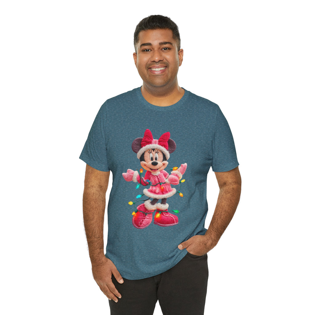 Minnie Mouse Holiday Lights T-Shirt Festive Holiday Designs