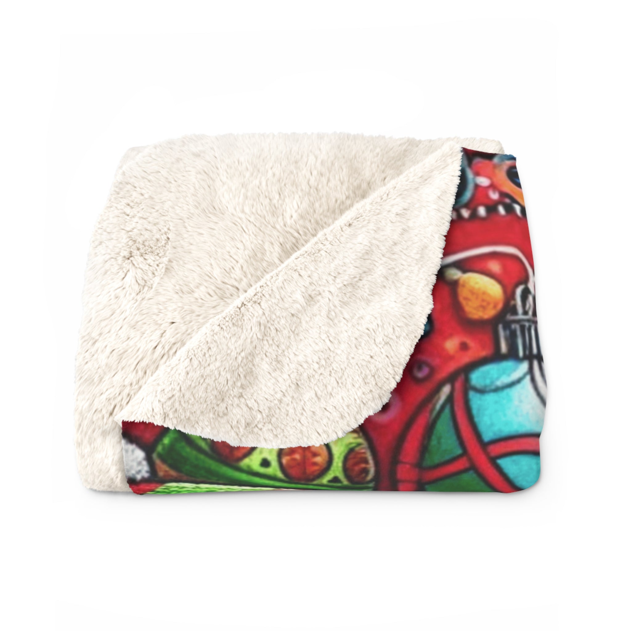 BRO Sherpa Fleece Blanket — Colorful 'I Love You' Cozy Gift for Brothers Holiday Christmas Blanket,