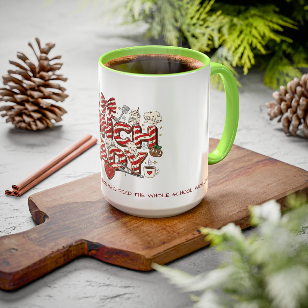 Lunch Lady Mug "Cafeteria Hero Who Feeds the Whole School With Love" | 11oz/15oz Gift  School Staff Christmas Mug Collection