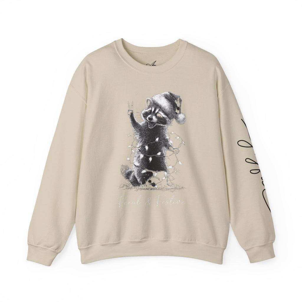 Holiday Raccoon Crewneck Sweatshirt Christmas Tshirts and sweaters,