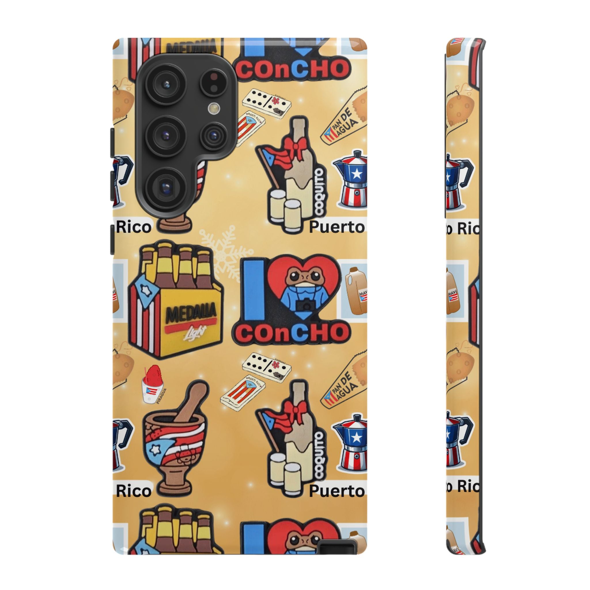 Puerto Rico Sticker Collage Tough Case  ‘I  Concho’ Pattern Phone Case