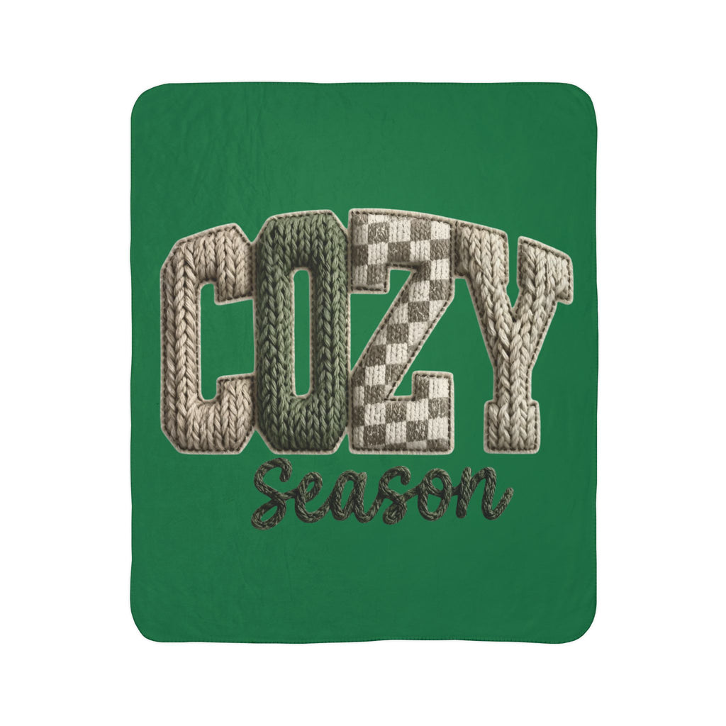Holiday Christmas Blanket Cozy Season Fleece Sherpa Blanket
