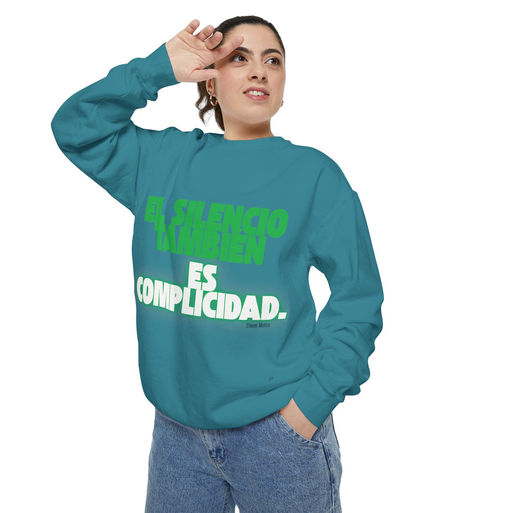 Sweatshirt  "El silencio también es complicidad" Spanish Protest Crewneck