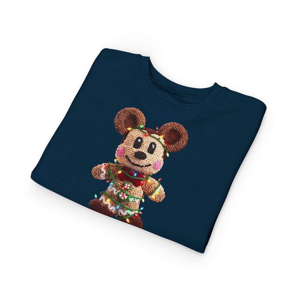 Holiday Plush Bear Toddler Sweatshirt  Festive Lights & Wreath Design