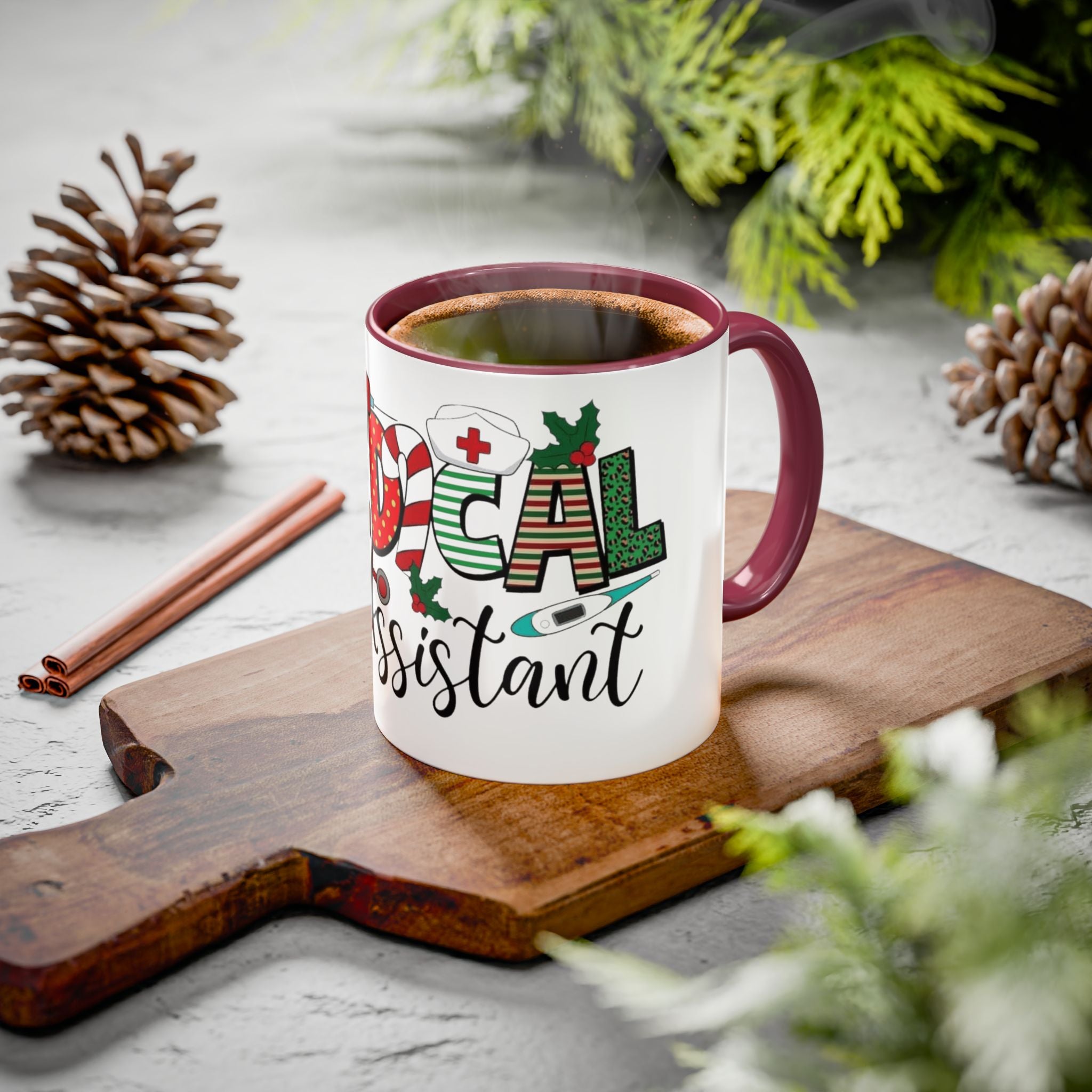 Medical Assistant Christmas Mug — Festive Colorful 11oz/15oz Coffee Cup Medical Christmas Mug