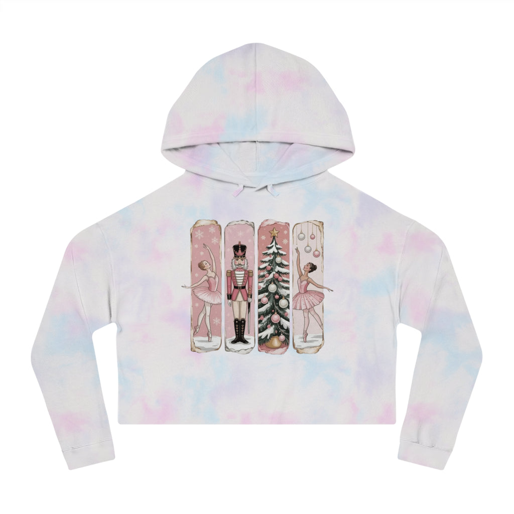 Nutcracker Ballerina Cropped Hoodie  Holiday Dance Sweater Cartoon Christmas T-shirts and Sweaters