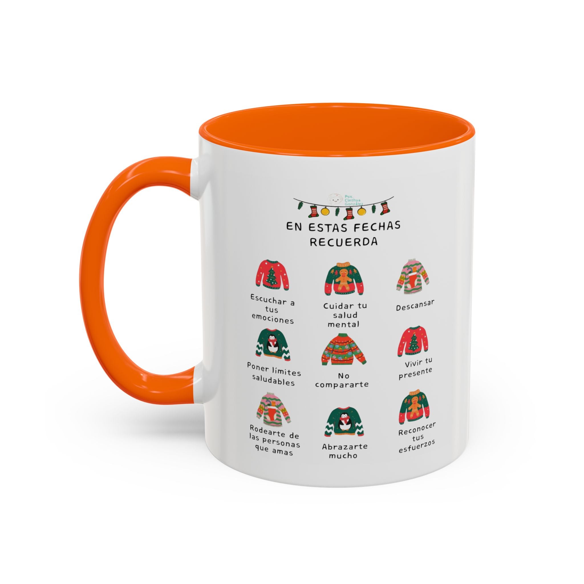 Coffee Mug — 'En Estas Fechas Recuerda' Holiday Sweater Reminder Accent Mug (11/15oz)