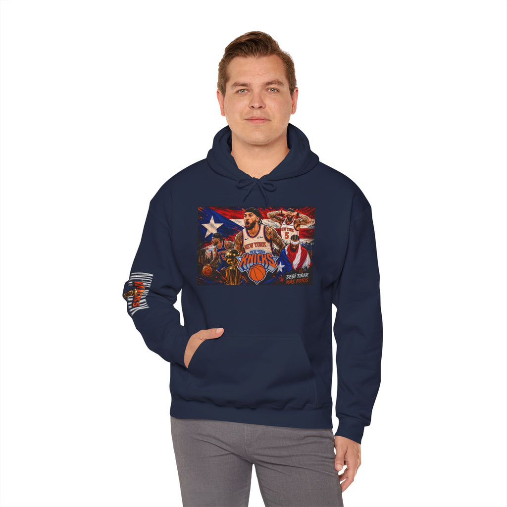 NY-K Retro Player Collage Hoodie — Basketball Fan Sweatshirt