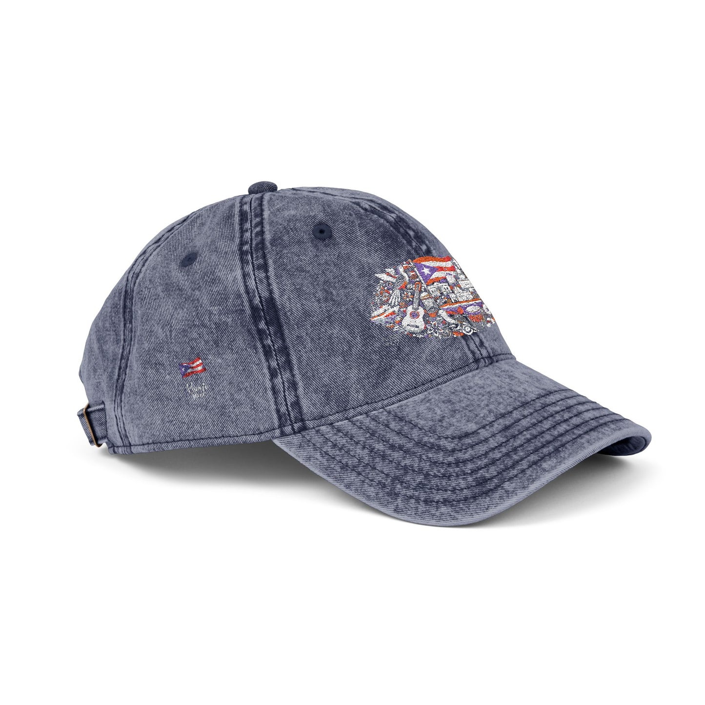 Vintage Embroidered Dad Cap – Unisex Cotton Hat with Distressed Look, Adjustable Fit, Classic Everyday Style