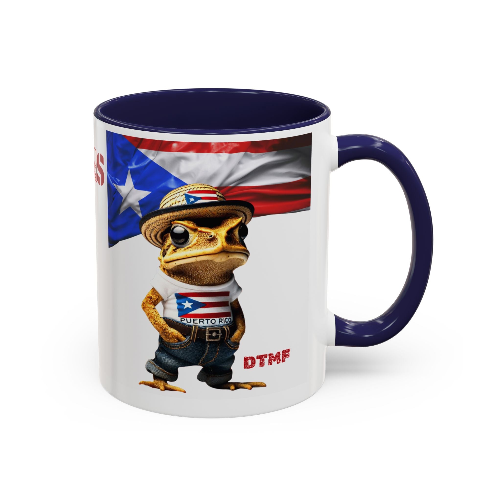 Puerto Rican Frog Character Coffee Mug - Fun Accent Mug for Coffee Lovers