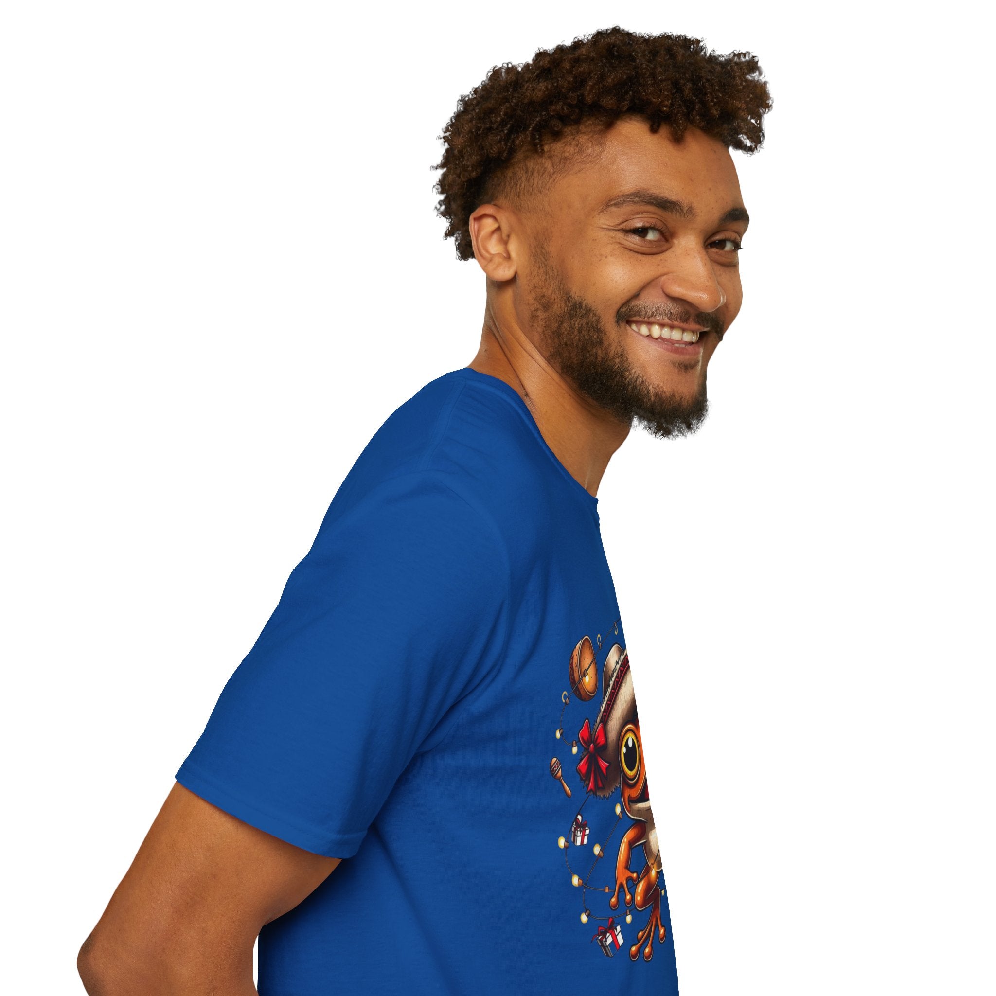 Puerto Rico Frog Holiday T-Shirt  Cute Coquí with Flag Heart (Christmas) Puerto Rico Navidades