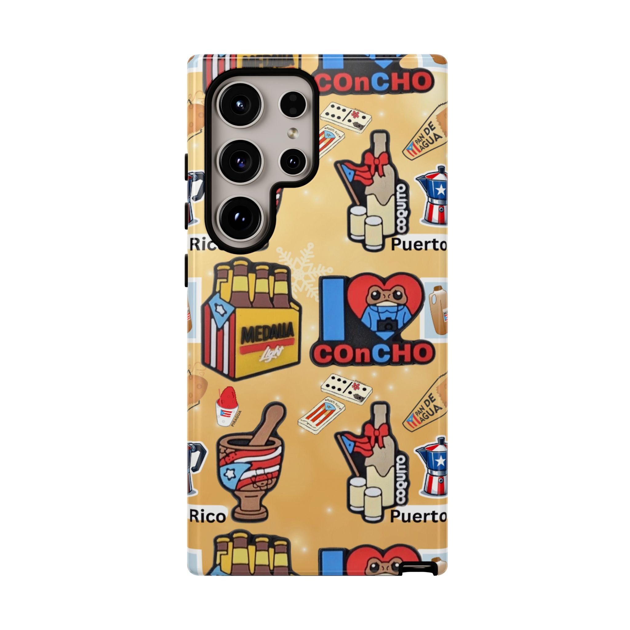 Puerto Rico Sticker Collage Tough Case  ‘I  Concho’ Pattern Phone Case