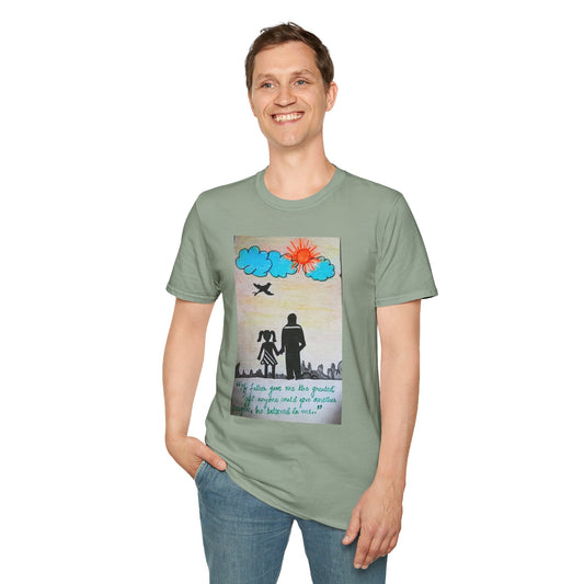 Inspirational Father-Daughter T-Shirt, Unisex Softstyle Tee for Family Bonding, Gift for Dads, Father's Day, Birthday
