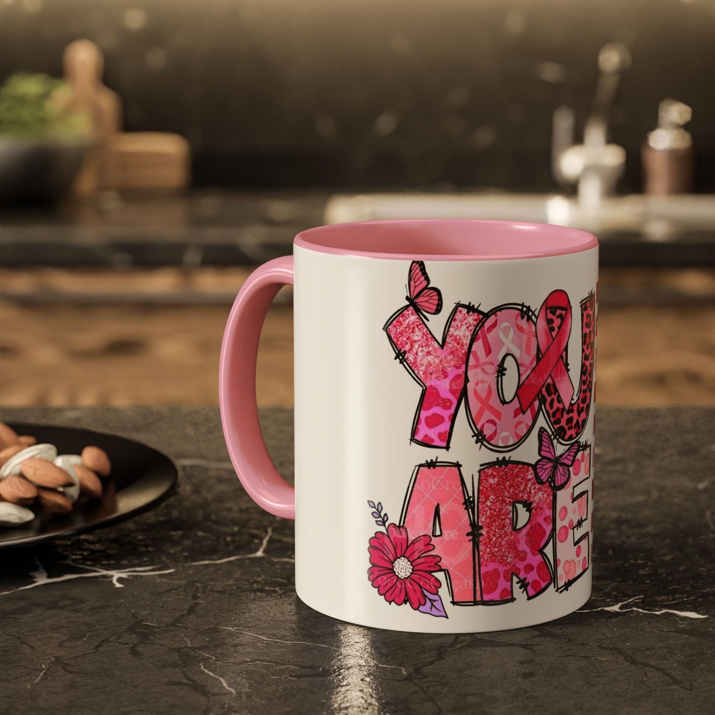 Cancer Hope Collection Empowering Inspirational Mug for Breast Cancer Awareness