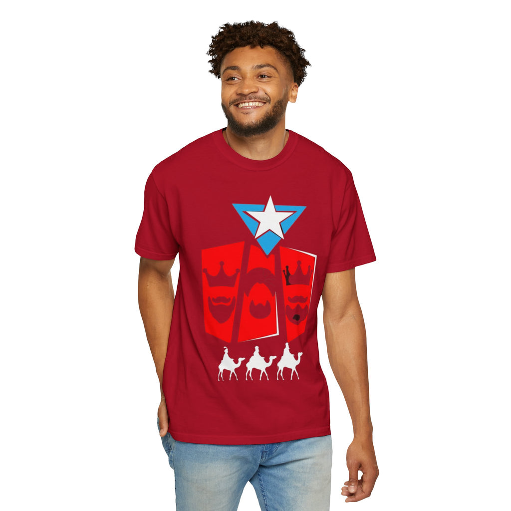The Three Kings T-Shirt — Puerto Rican Three Kings Graphic Tee (Star & Crown Silhouettes)
