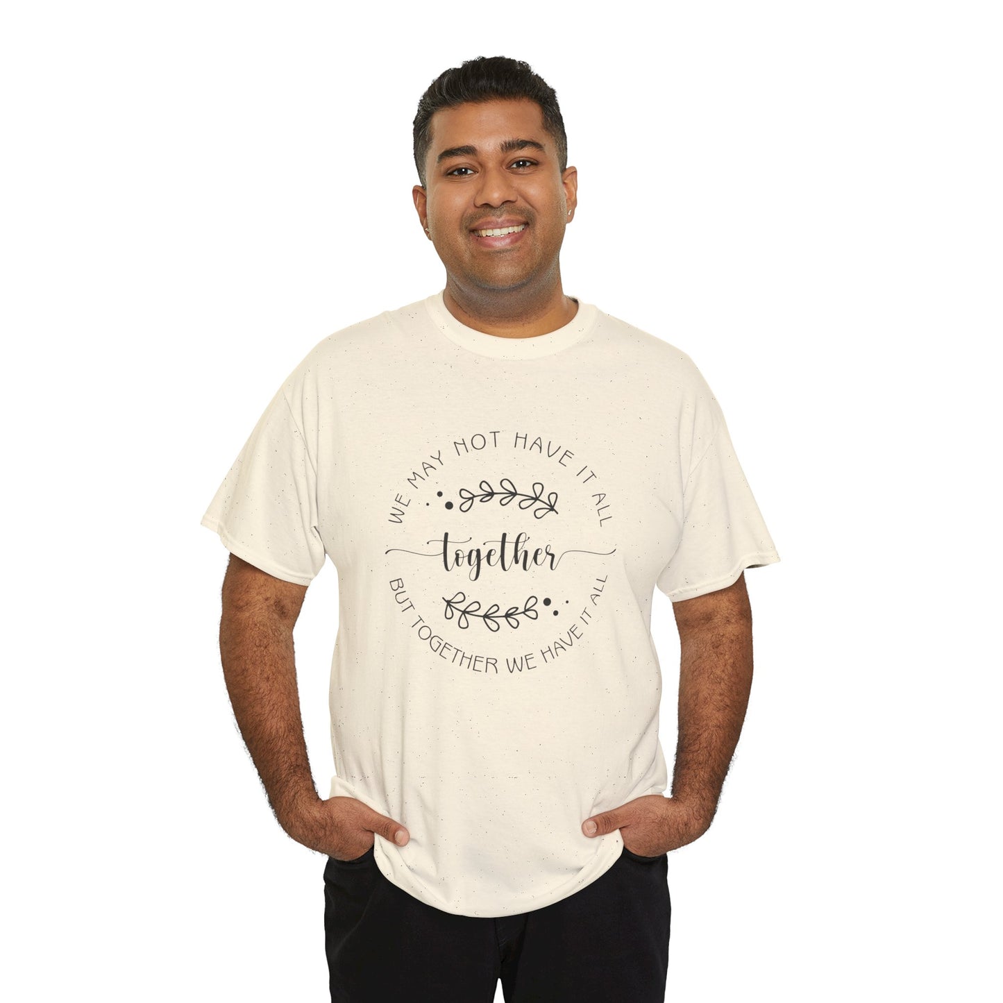 Together Floral Circle Tee  "Together" Inspirational Family Unity Shirt