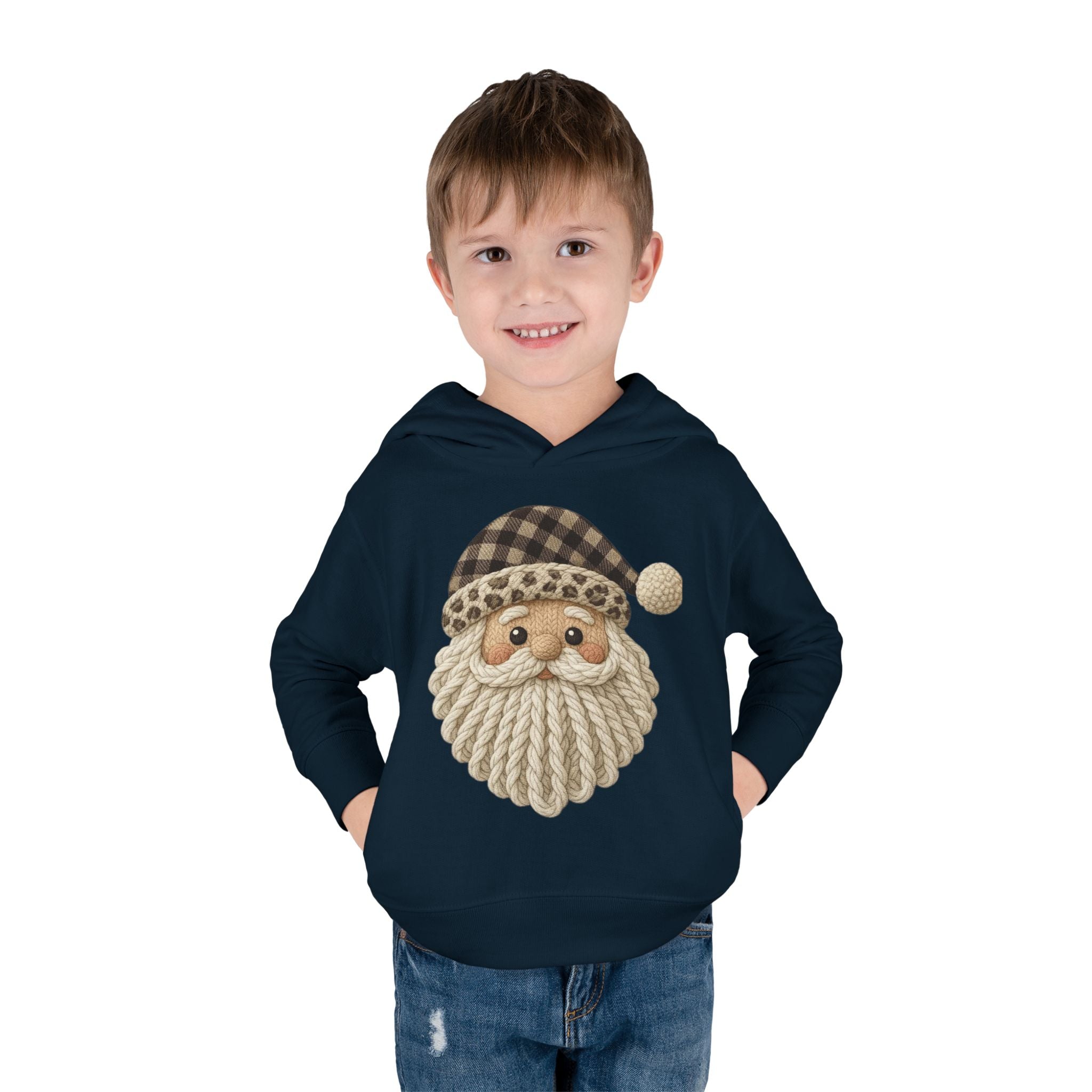 Toddler Hoodie  Cozy Plaid Santa Gnome Pullover