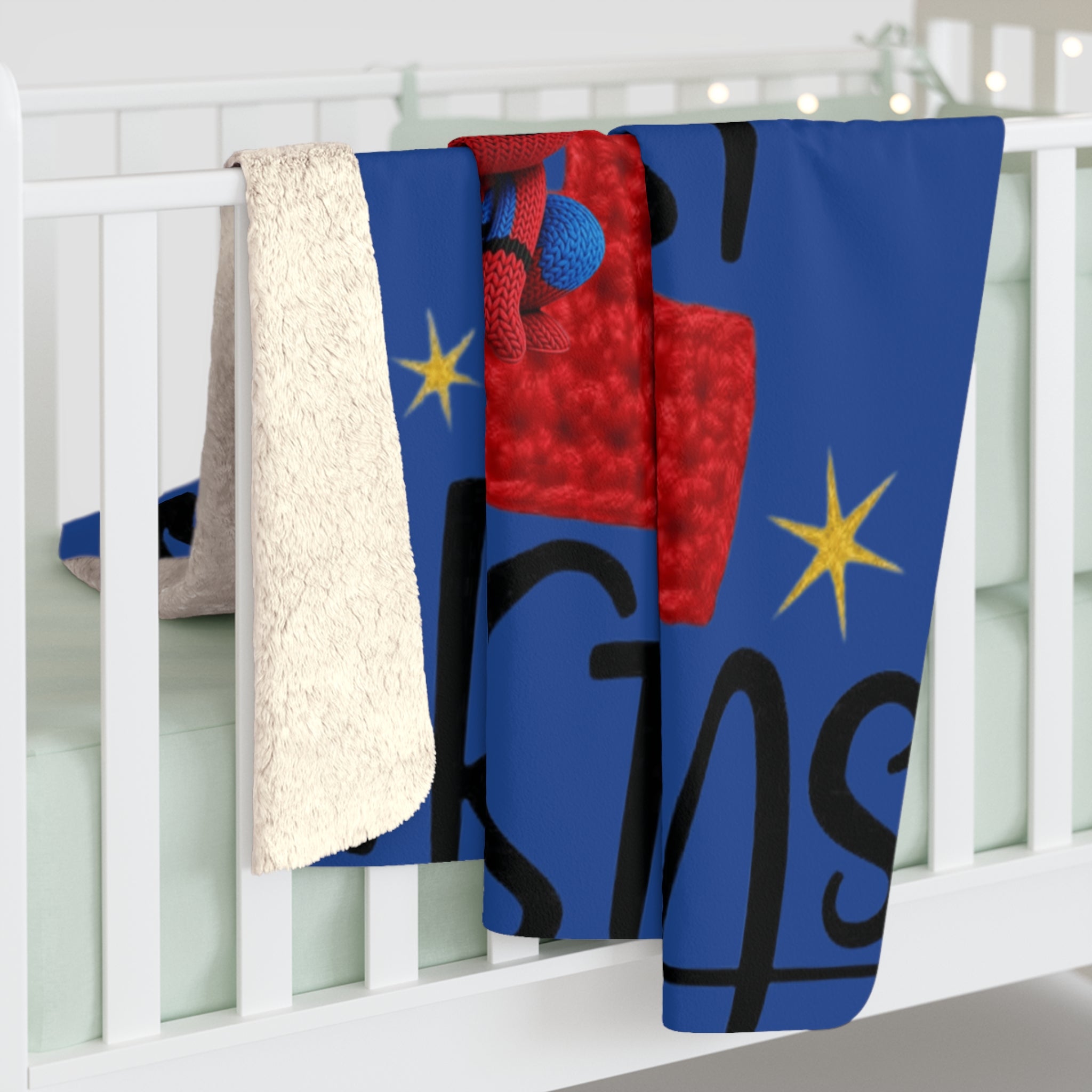 Santa’s Little Snuggle Blanket Sherpa Blanket  "My 1st Christmas" Baby Holiday Throw