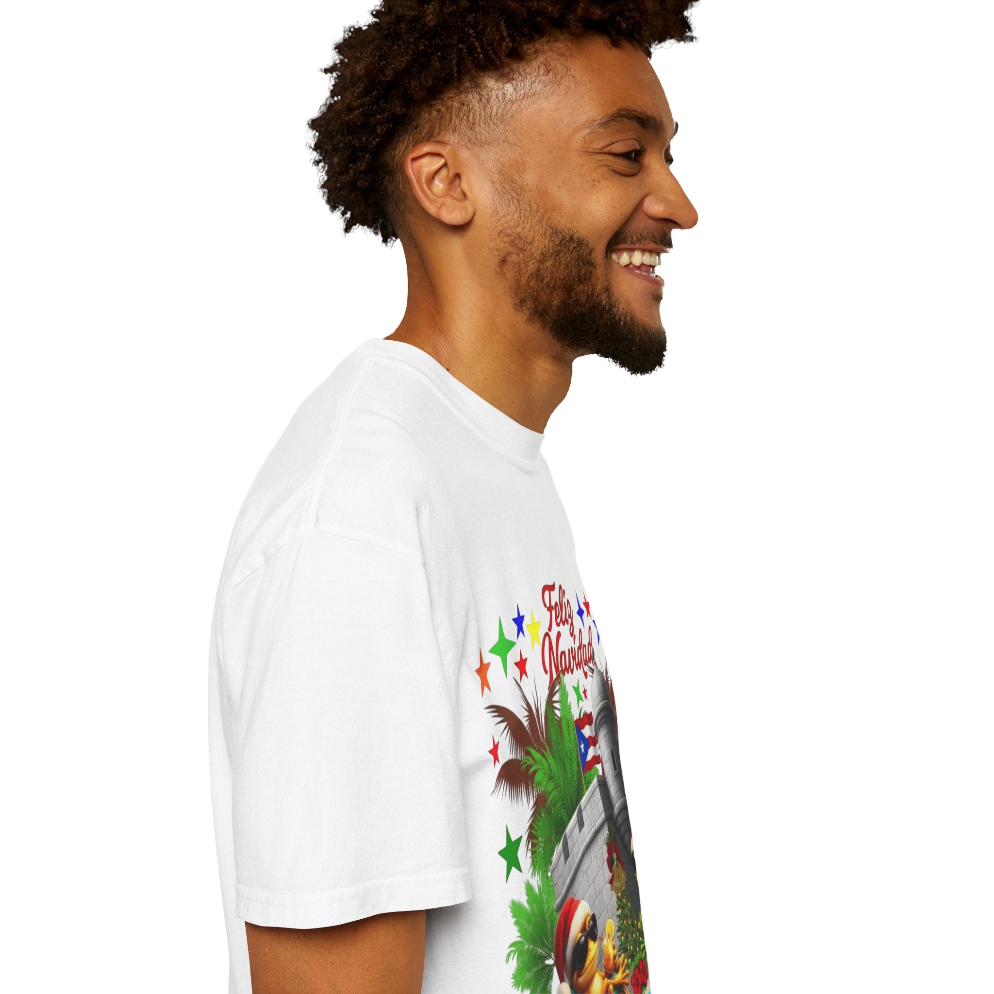 Feliz Navidad Puerto Rico T-Shirt  Castillo & Coquí Holiday Tee Puerto Rico Navidades