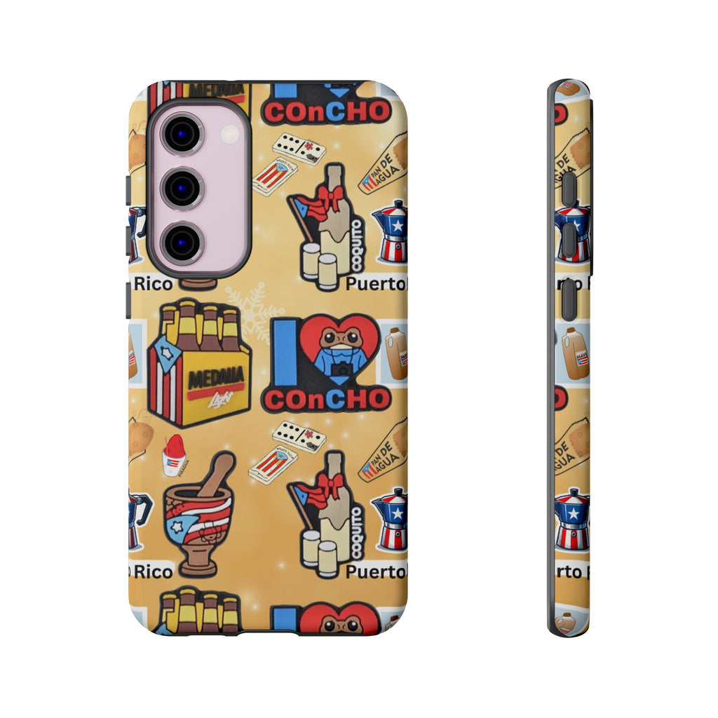 Puerto Rico Sticker Collage Tough Case  ‘I  Concho’ Pattern Phone Case