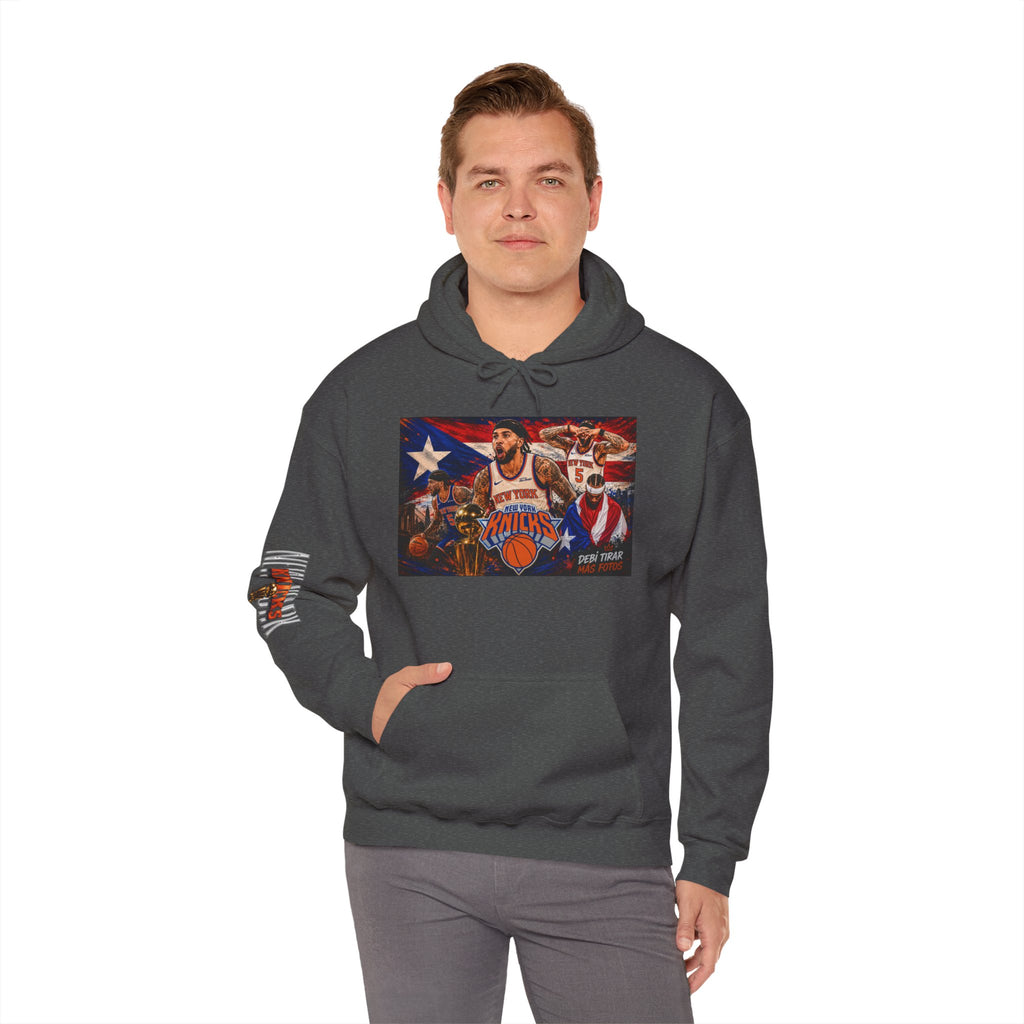 NY-K Retro Player Collage Hoodie — Basketball Fan Sweatshirt